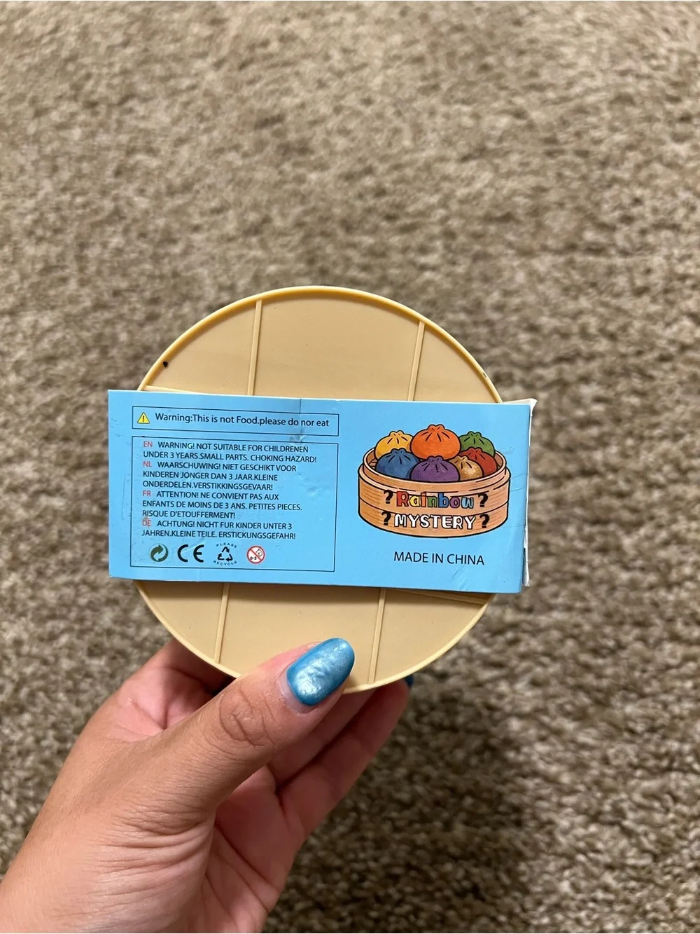 🧡 Orange Glitter Squishy Bun